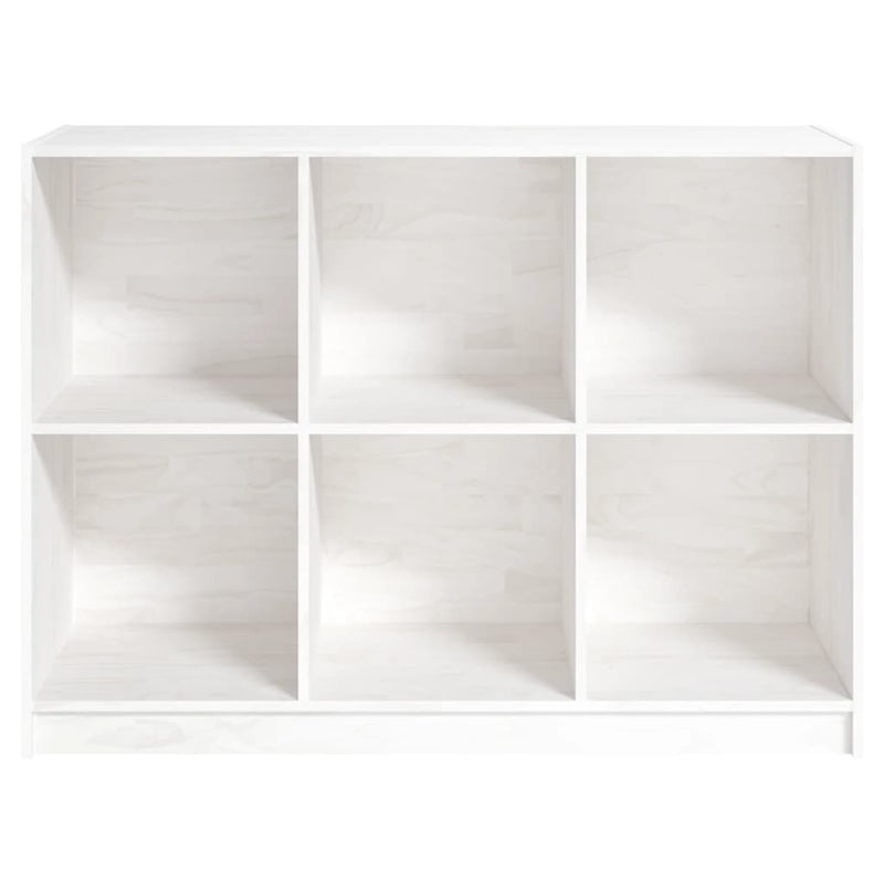 Book Cabinet White 104x33x76 cm Solid Pinewood