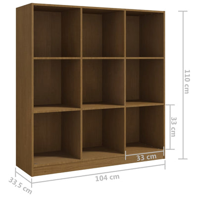 Book Cabinet/Room Divider Honey Brown 104x33.5x110 cm Pinewood