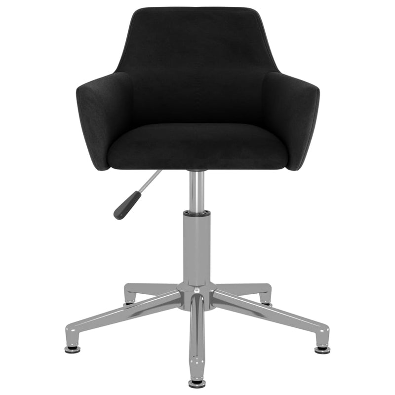 Swivel Office Chair Black Velvet