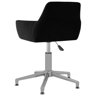 Swivel Office Chair Black Velvet