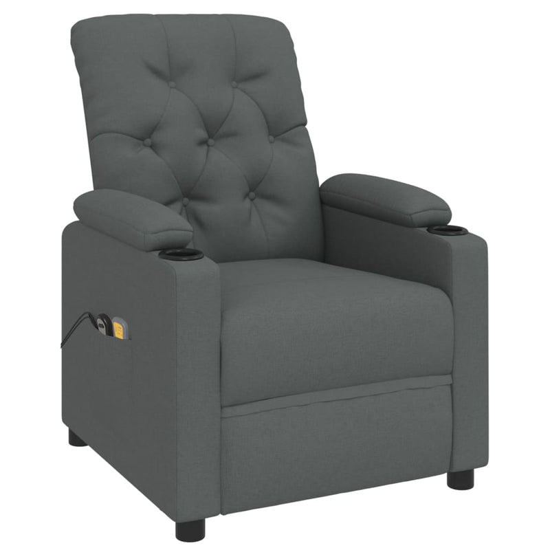 Stand up Massage Chair Dark Grey Fabric