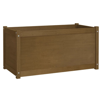 Garden Planter Honey Brown 100x50x50 cm Solid Pinewood