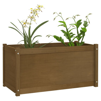 Garden Planter Honey Brown 100x50x50 cm Solid Pinewood