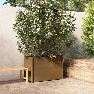 Garden Planter Honey Brown 100x50x70 cm Solid Pinewood