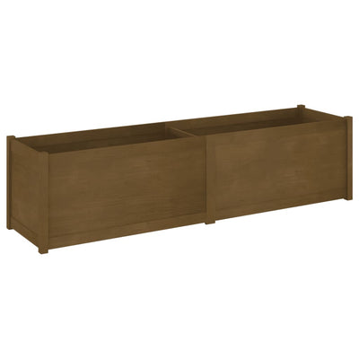 Garden Planter Honey Brown 200x50x50 cm Solid Wood Pine