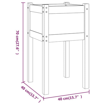 Garden Planter 40x40x70 cm Solid Pinewood