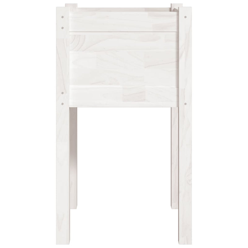 Garden Planter White 40x40x70 cm Solid Pinewood