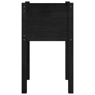 Garden Planter Black 40x40x70 cm Solid Pinewood