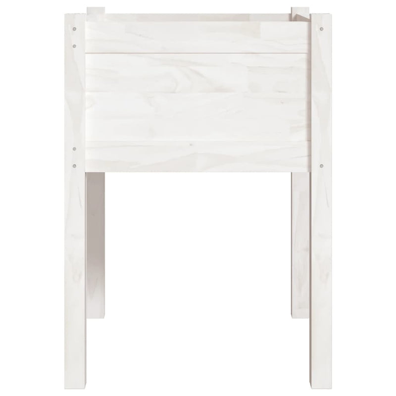 Garden Planters 2 pcs White 50x50x70 cm Solid Pinewood