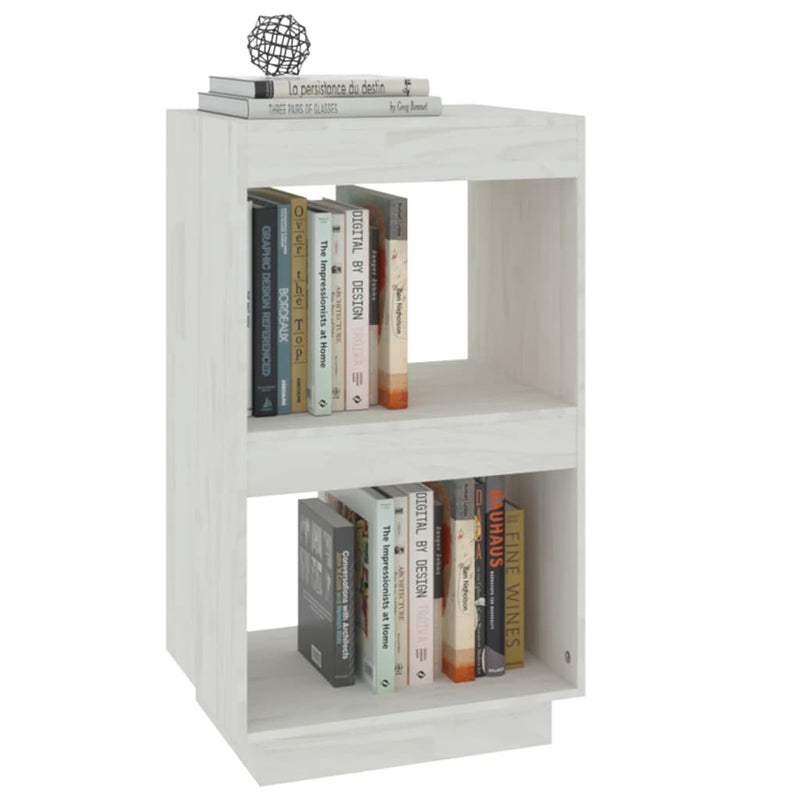 Book Cabinet White 40x35x71 cm Solid Pinewood