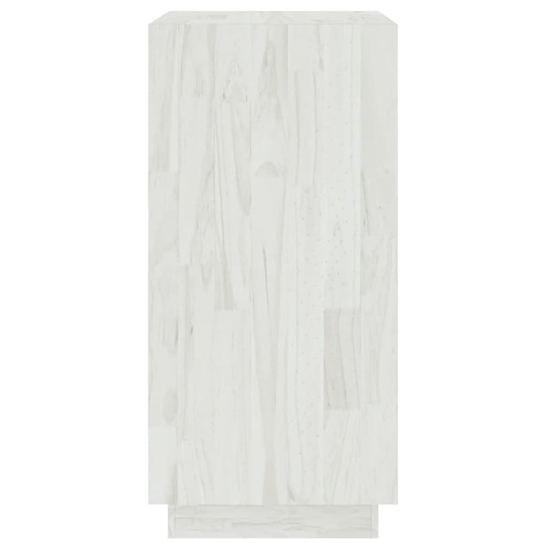 Book Cabinet White 40x35x71 cm Solid Pinewood