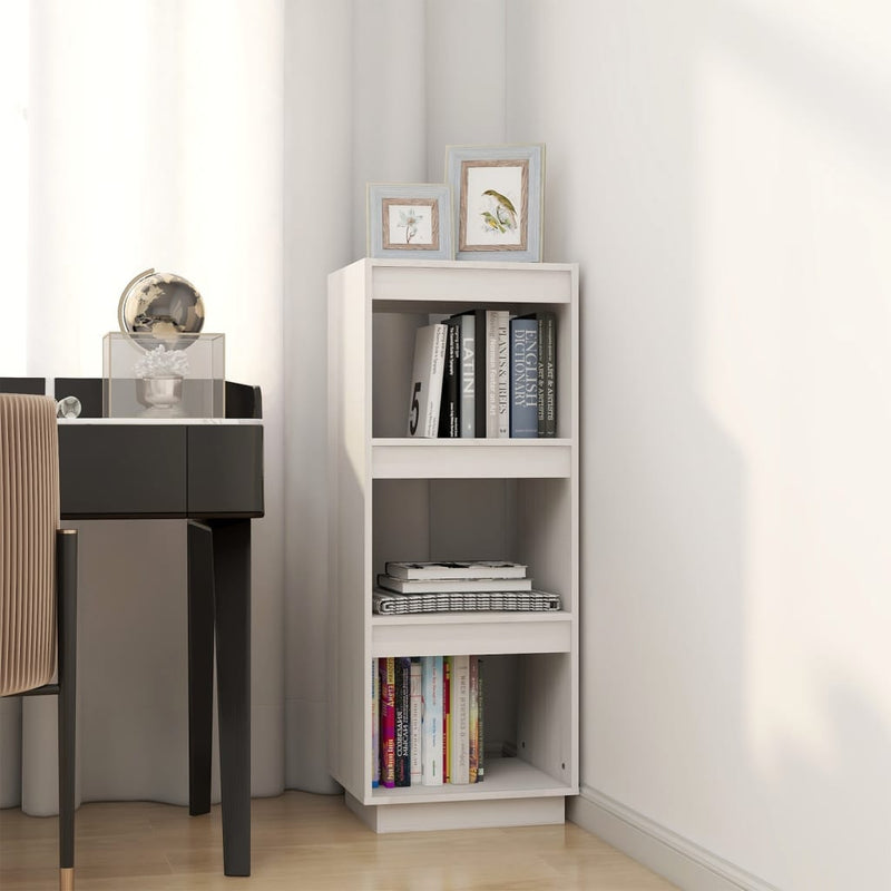 Book Cabinet/Room Divider White 40x35x103 cm Solid Pinewood