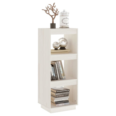 Book Cabinet/Room Divider White 40x35x103 cm Solid Pinewood