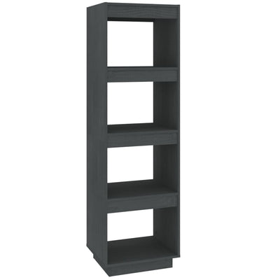 Book Cabinet/Room Divider Grey 40x35x135 cm Solid Pinewood