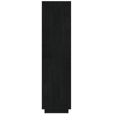 Book Cabinet/Room Divider Black 40x35x135 cm Solid Pinewood