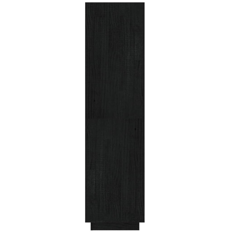 Book Cabinet/Room Divider Black 40x35x135 cm Solid Pinewood