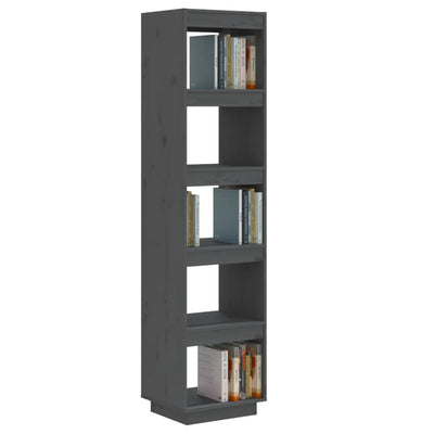 Book Cabinet/Room Divider Grey 40x35x167 cm Solid Wood Pine