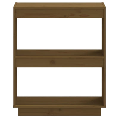 Book Cabinet Honey Brown 60x35x71 cm Solid Wood Pine