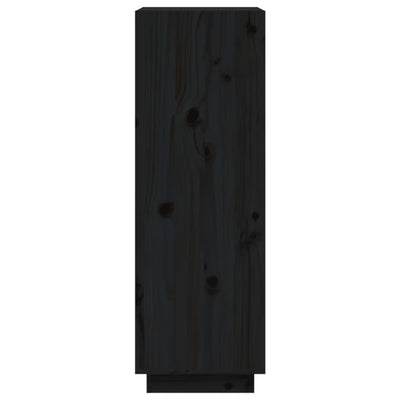 Book Cabinet/Room Divider Black 60x35x103 cm Solid Wood Pine