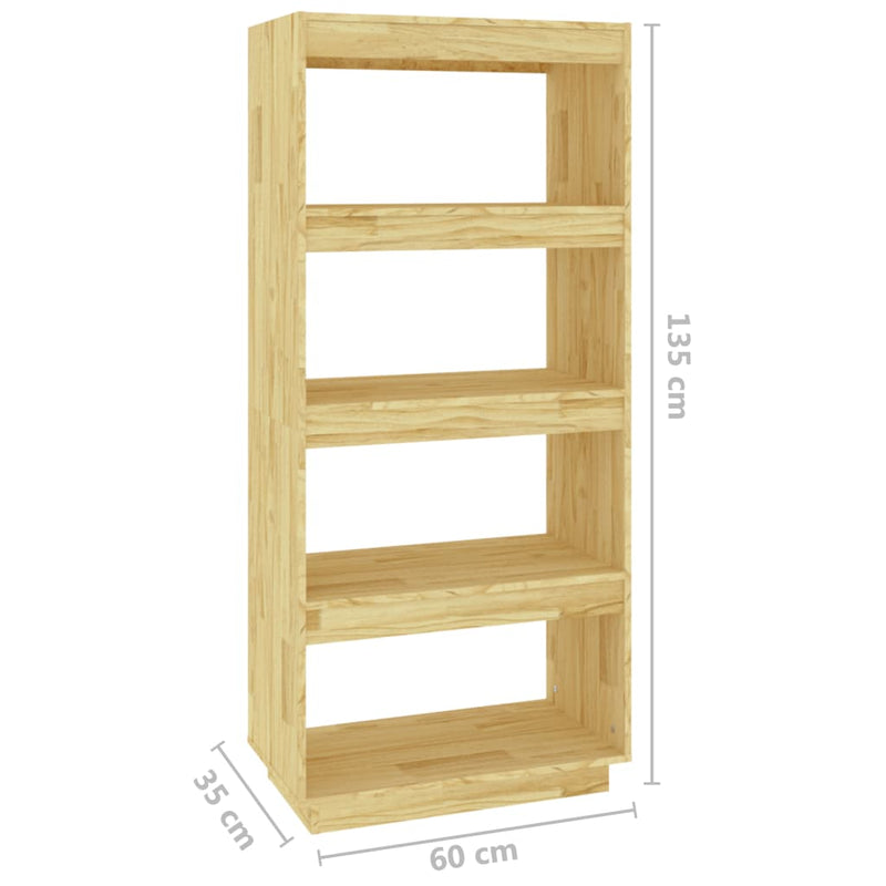 Book Cabinet/Room Divider 60x35x135 cm Solid Pinewood