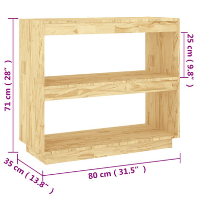 Book Cabinet 80x35x71 cm Solid Pinewood