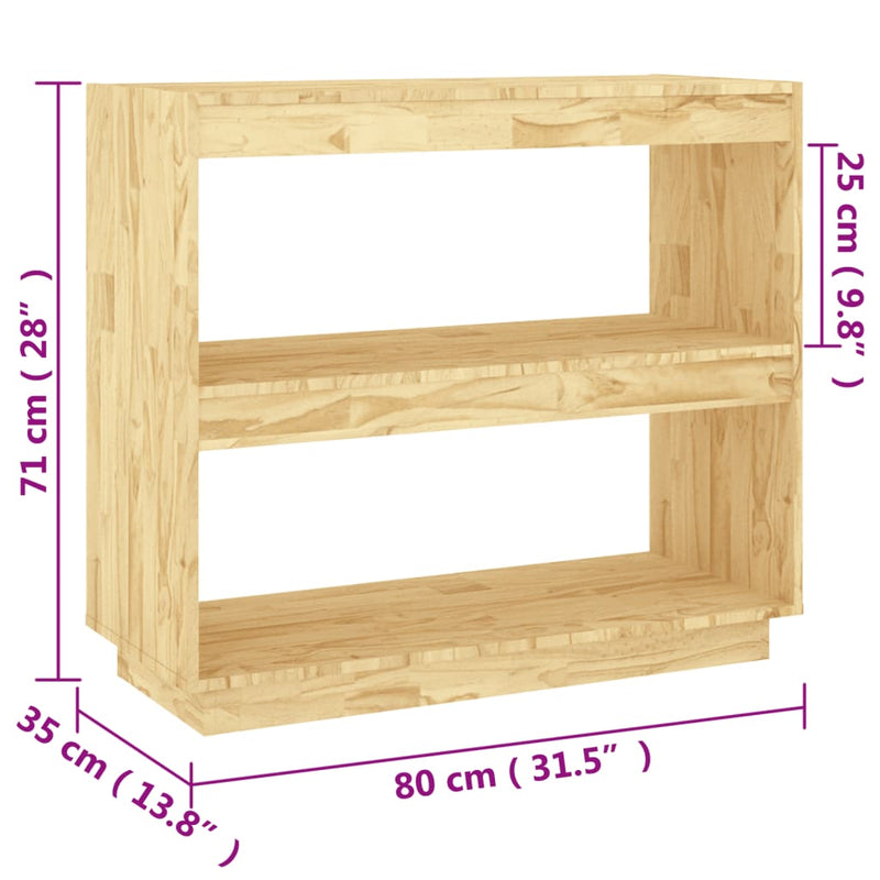 Book Cabinet 80x35x71 cm Solid Pinewood