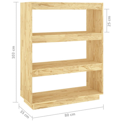 Book Cabinet/Room Divider 80x35x103 cm Solid Pinewood