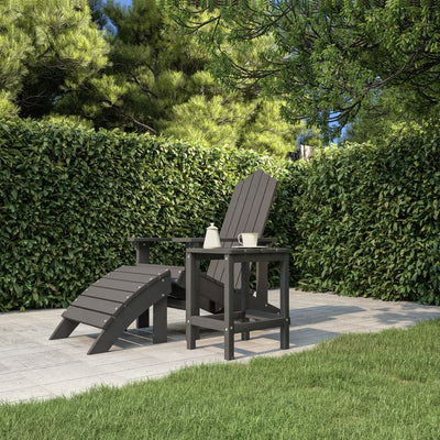 Garden Adirondack Table Anthracite 38x38x46 cm HDPE