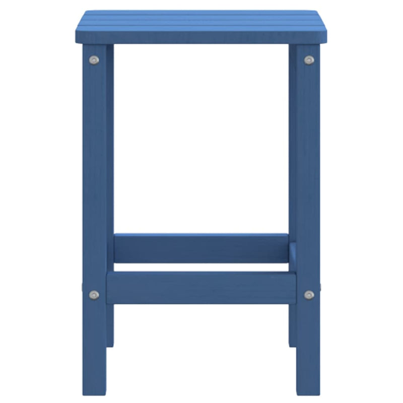 Garden Adirondack Table Aqua Blue 38x38x46 cm HDPE