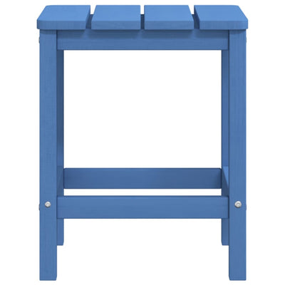 Garden Adirondack Table Aqua Blue 38x38x46 cm HDPE