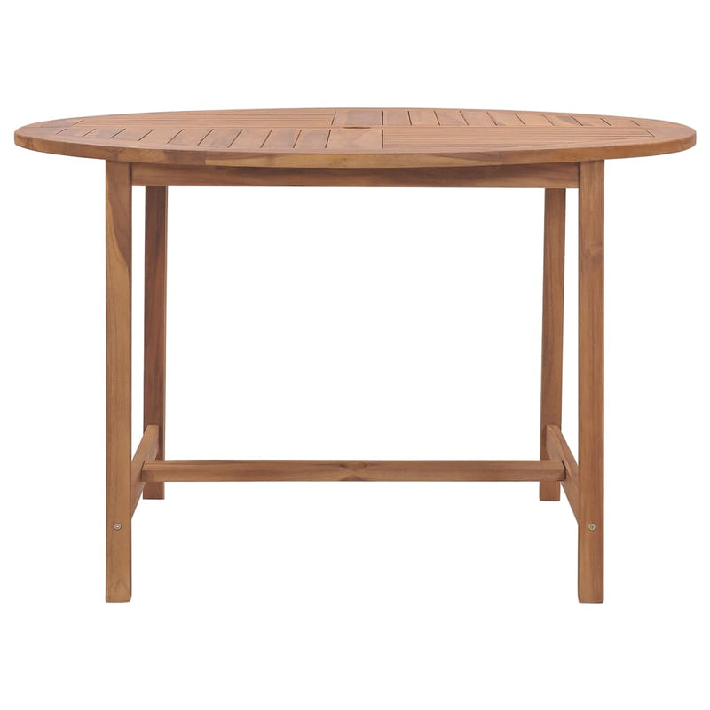 Garden Dining Table Ø110x75 cm Solid Wood Teak