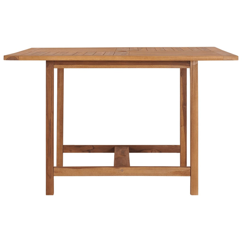 Garden Dining Table 110x110x75 cm Solid Wood Teak