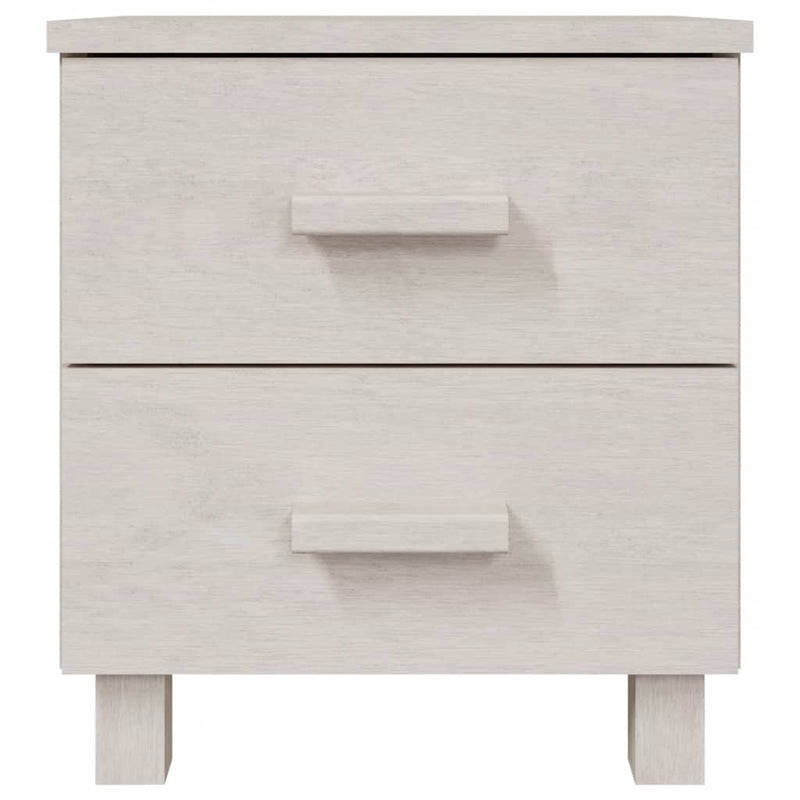 Bedside Cabinets"HAMAR"2 pcs White 40x35x44.5 cm Solid Wood