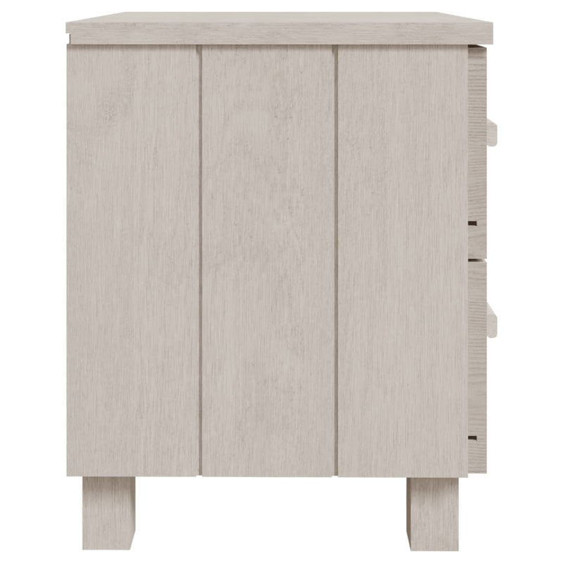 Bedside Cabinets"HAMAR"2 pcs White 40x35x44.5 cm Solid Wood