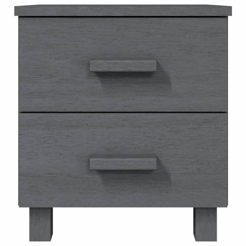 Bedside Cabinets 2 pcs Dark Grey 40x35x44.5 cm Solid Wood Pine