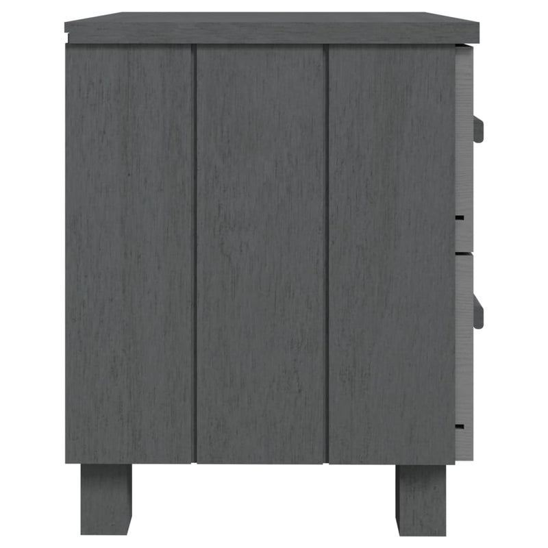 Bedside Cabinets 2 pcs Dark Grey 40x35x44.5 cm Solid Wood Pine