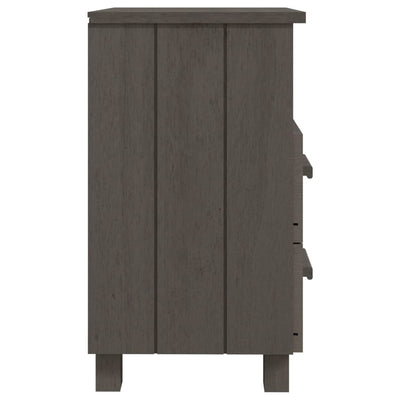 Bedside Cabinet Light Grey 40x35x62 cm Solid Wood Pine