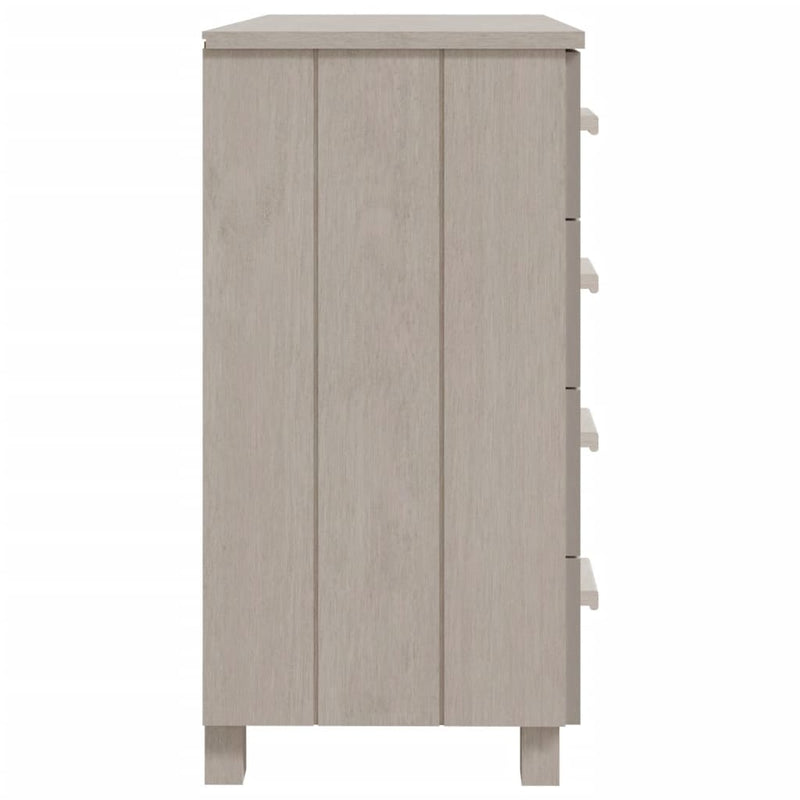 Sideboard "HAMAR" White 79x40x80 cm Solid Wood Pine