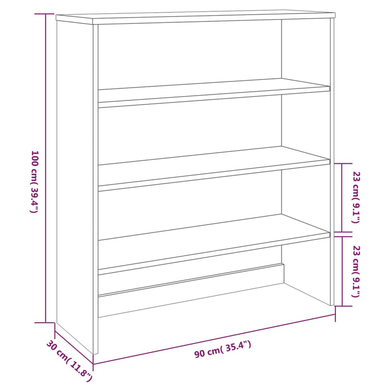 Top for Highboard"HAMAR" Light Grey 90x30x100cm Solid Wood Pine