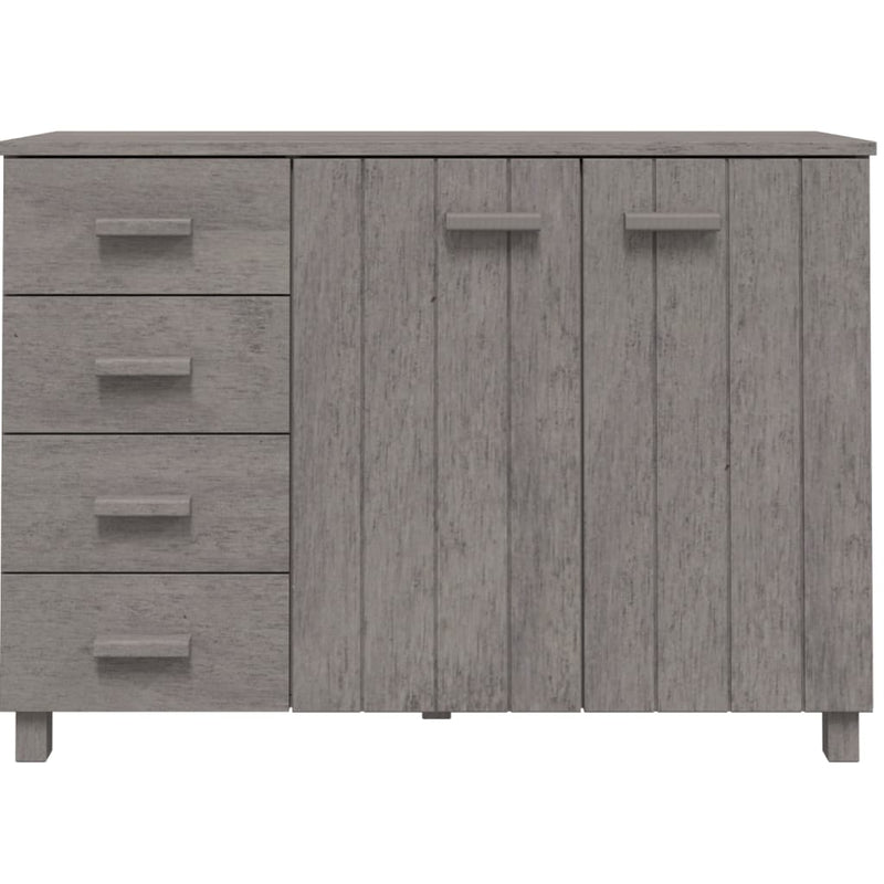 Sideboard Light Grey 113x40x80 cm Solid Wood Pine