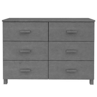 Sideboard Dark Grey 113x40x80 cm Solid Wood Pine