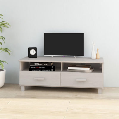 TV Cabinet White 106x40x40 cm Solid Wood Pine