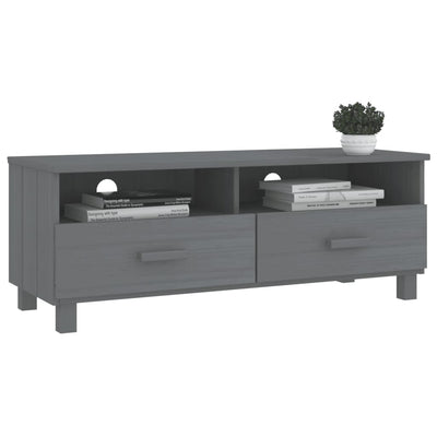 TV Cabinet Dark Grey 106x40x40 cm Solid Wood Pine