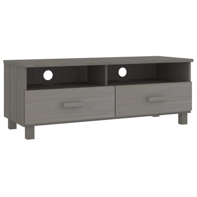 TV Cabinet "HAMAR" Light  Grey 106x40x40 cm Solid Wood Pine