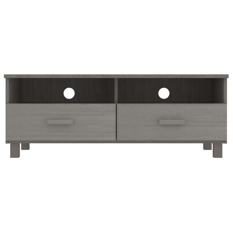 TV Cabinet "HAMAR" Light  Grey 106x40x40 cm Solid Wood Pine