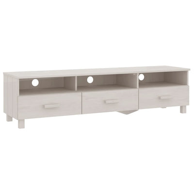 TV Cabinet White 158x40x40 cm Solid Wood Pine