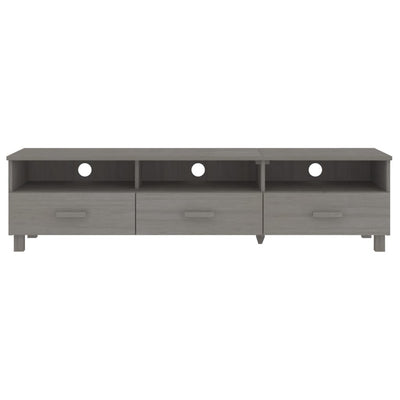 TV Cabinet "HAMAR" Light  Grey 158x40x40 cm Solid Wood Pine