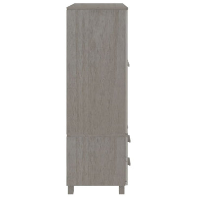 Wardrobe Light Grey 99x45x137 cm Solid Wood Pine
