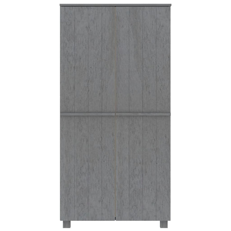 Wardrobe Dark Grey 89x50x180 cm Solid Wood Pine