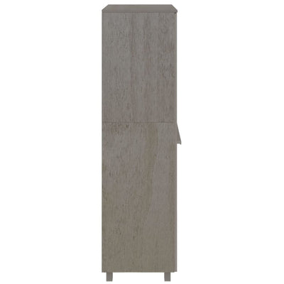Wardrobe Light Grey 89x50x180 cm Solid Wood Pine
